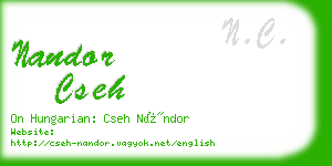 nandor cseh business card